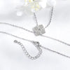 Vixonna Women's Moissanite Flower Pendant Necklace 925 Silver D Color VVS1
