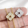 Vixonna Women's Moissanite Flower Pendant Necklace 925 Silver D Color VVS1