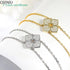 Vixonna Women's Moissanite Flower Pendant Necklace 925 Silver D Color VVS1