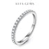 Vixonna Women's Moissanite Full Eternity Wedding Band Ring 925 Silver D Color