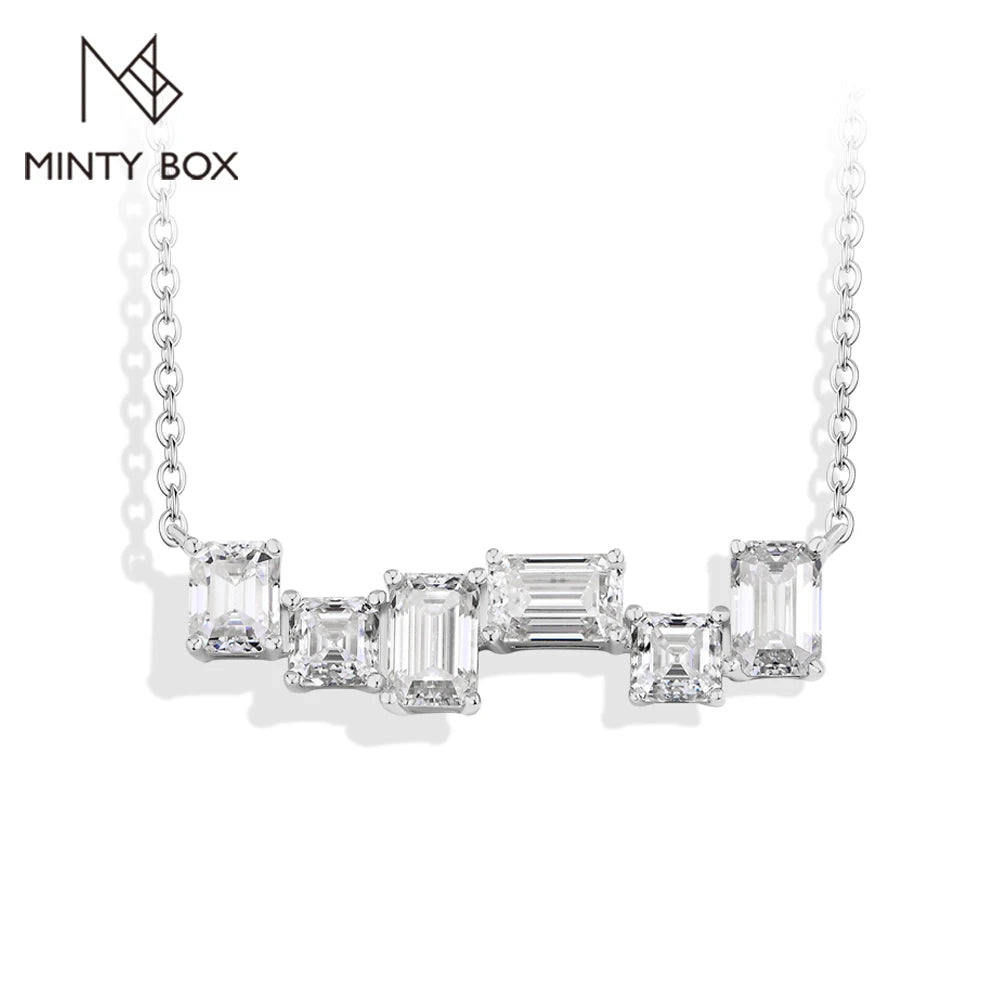 Vixonna Women's Moissanite Geometric Necklace 925 Silver 18k Gold Plated D Color VVS1