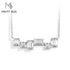 Vixonna Women's Moissanite Geometric Necklace 925 Silver 18k Gold Plated D Color VVS1
