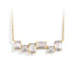 Vixonna Women's Moissanite Geometric Necklace 925 Silver 18k Gold Plated D Color VVS1
