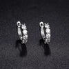 Vixonna Women's Moissanite Hoop Earrings 925 Silver D Color VVS1 0.12 in