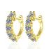 Vixonna Women's Moissanite Hoop Earrings 925 Silver D Color VVS1 0.12 in
