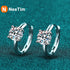 Vixonna Women's Moissanite Hoop Earrings 925 Silver D Color VVS1