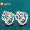 Vixonna Women's Moissanite Hoop Earrings 925 Silver D Color VVS1