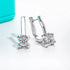 Vixonna Women's Moissanite Huggie Hoop Earrings 925 Silver D Color 1cttw