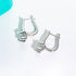 Vixonna Women's Moissanite Huggie Hoop Earrings 925 Silver D Color 1cttw