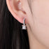 Vixonna Women's Moissanite Huggie Hoop Earrings 925 Silver D Color 1cttw