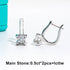 Vixonna Women's Moissanite Huggie Hoop Earrings 925 Silver D Color 1cttw