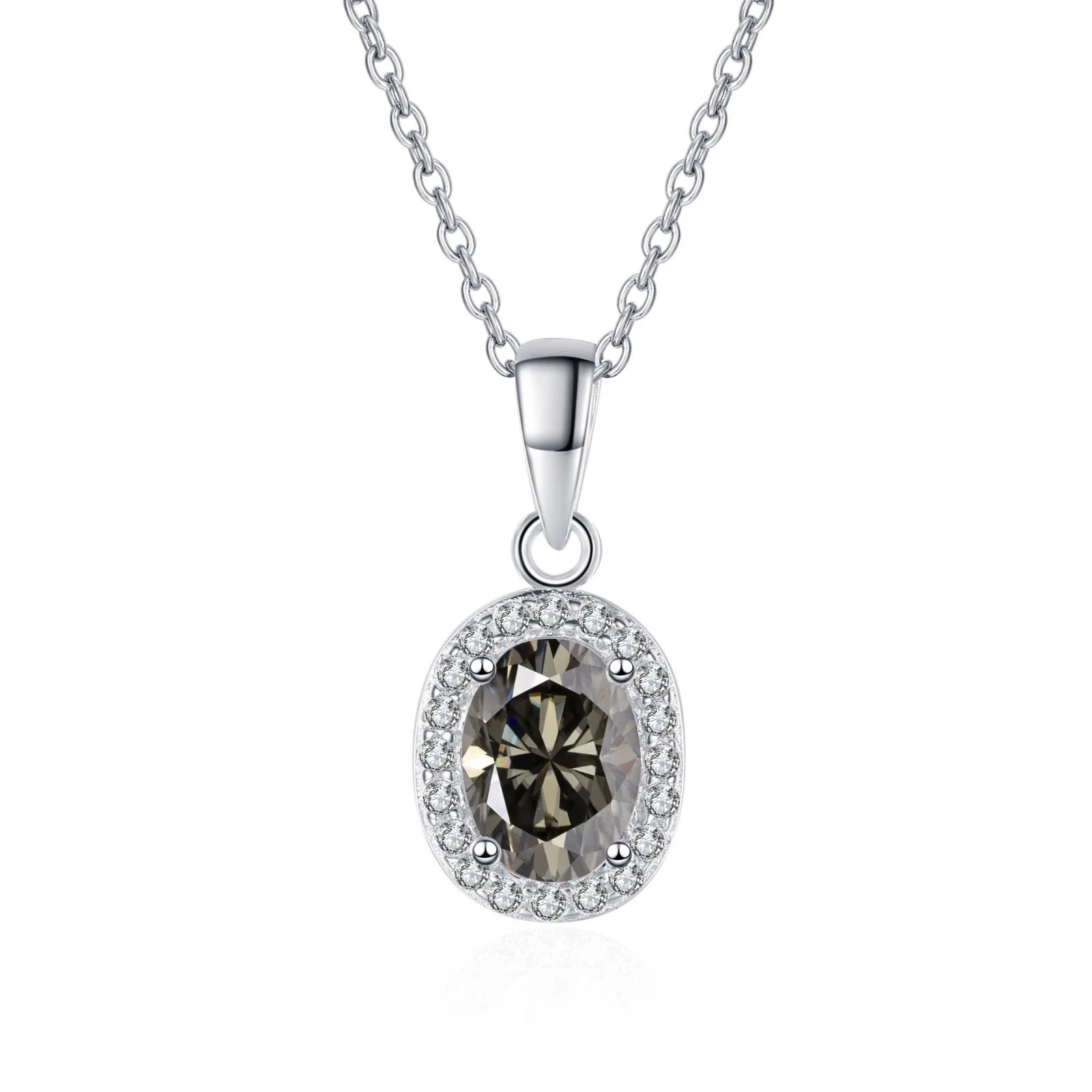 Vixonna Women's Moissanite Pendant Necklace 1ct D Color 925 Silver