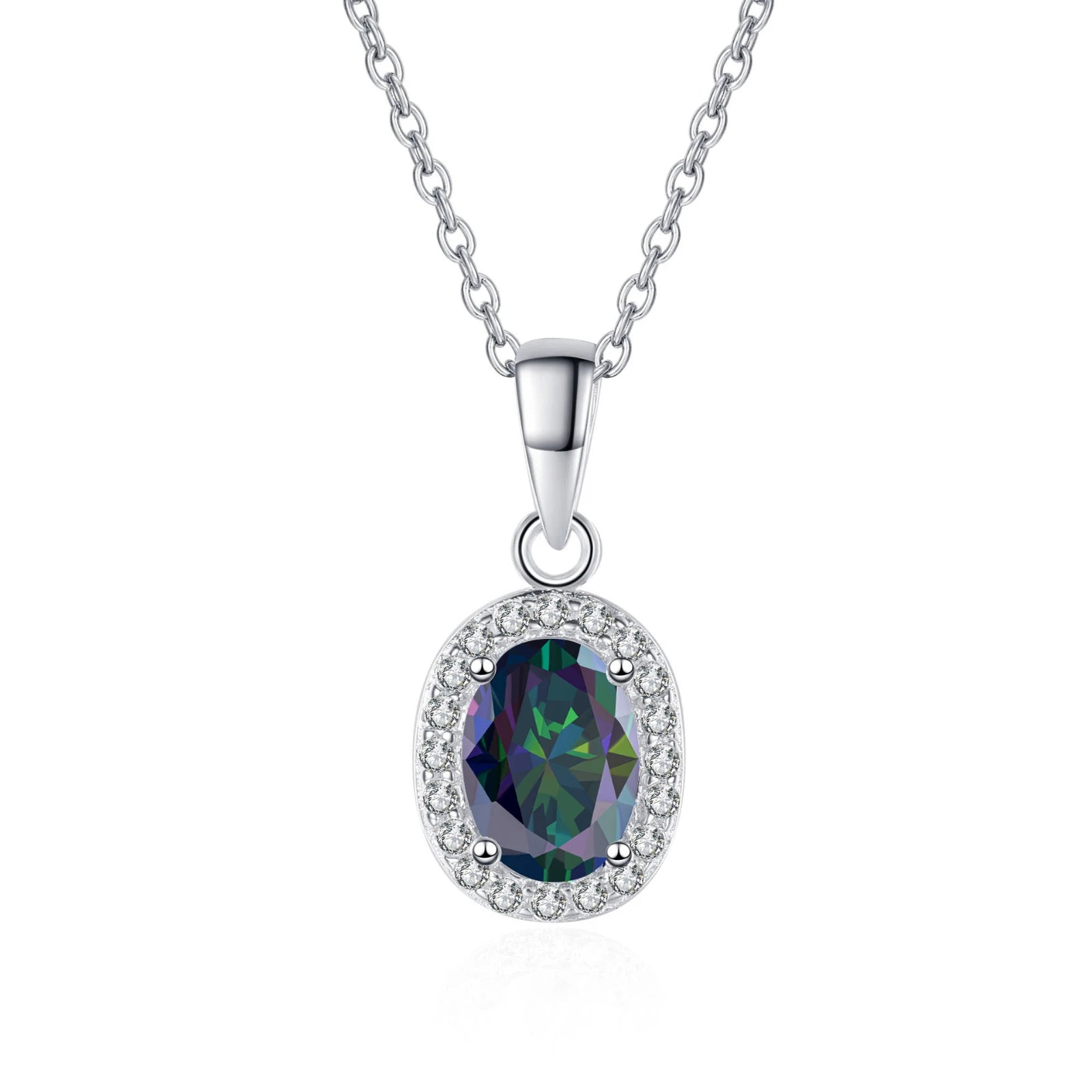 Vixonna Women's Moissanite Pendant Necklace 1ct D Color 925 Silver