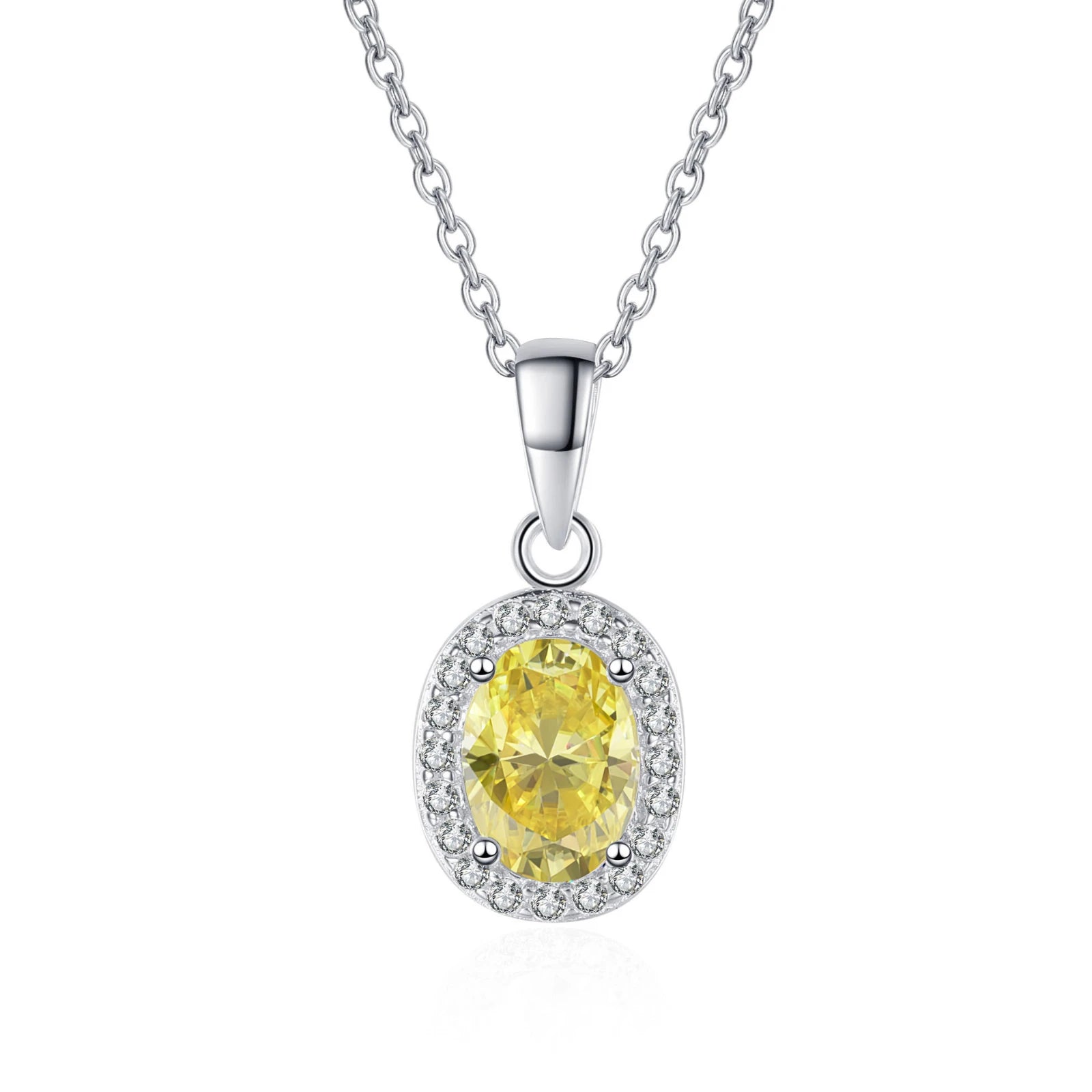 Vixonna Women's Moissanite Pendant Necklace 1ct D Color 925 Silver