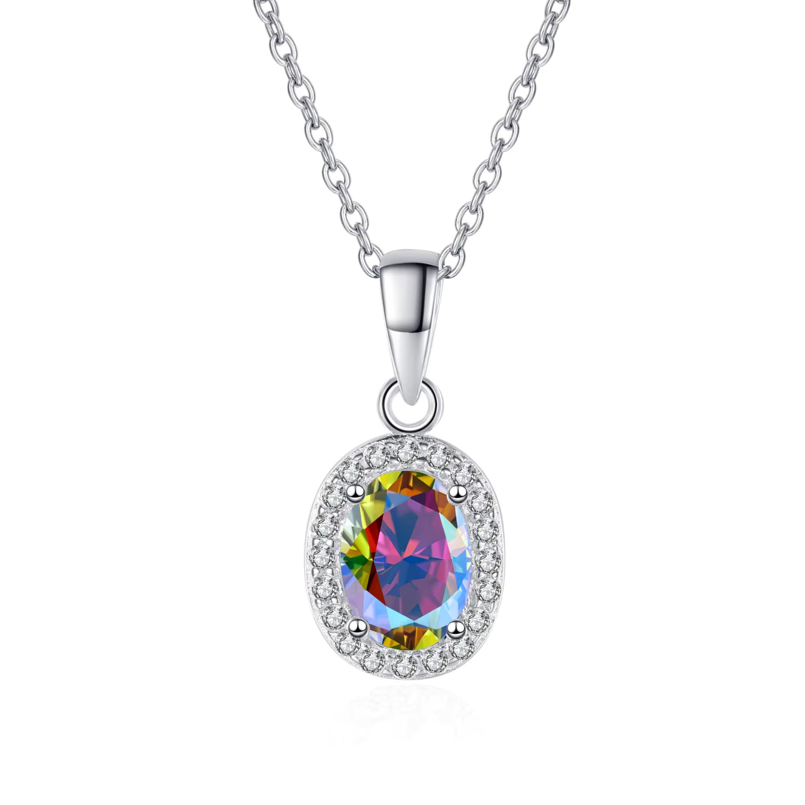 Vixonna Women's Moissanite Pendant Necklace 1ct D Color 925 Silver