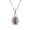 Vixonna Women's Moissanite Pendant Necklace 1ct D Color 925 Silver