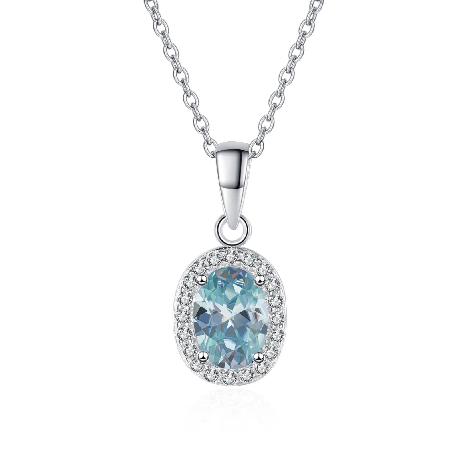 Vixonna Women's Moissanite Pendant Necklace 1ct D Color 925 Silver