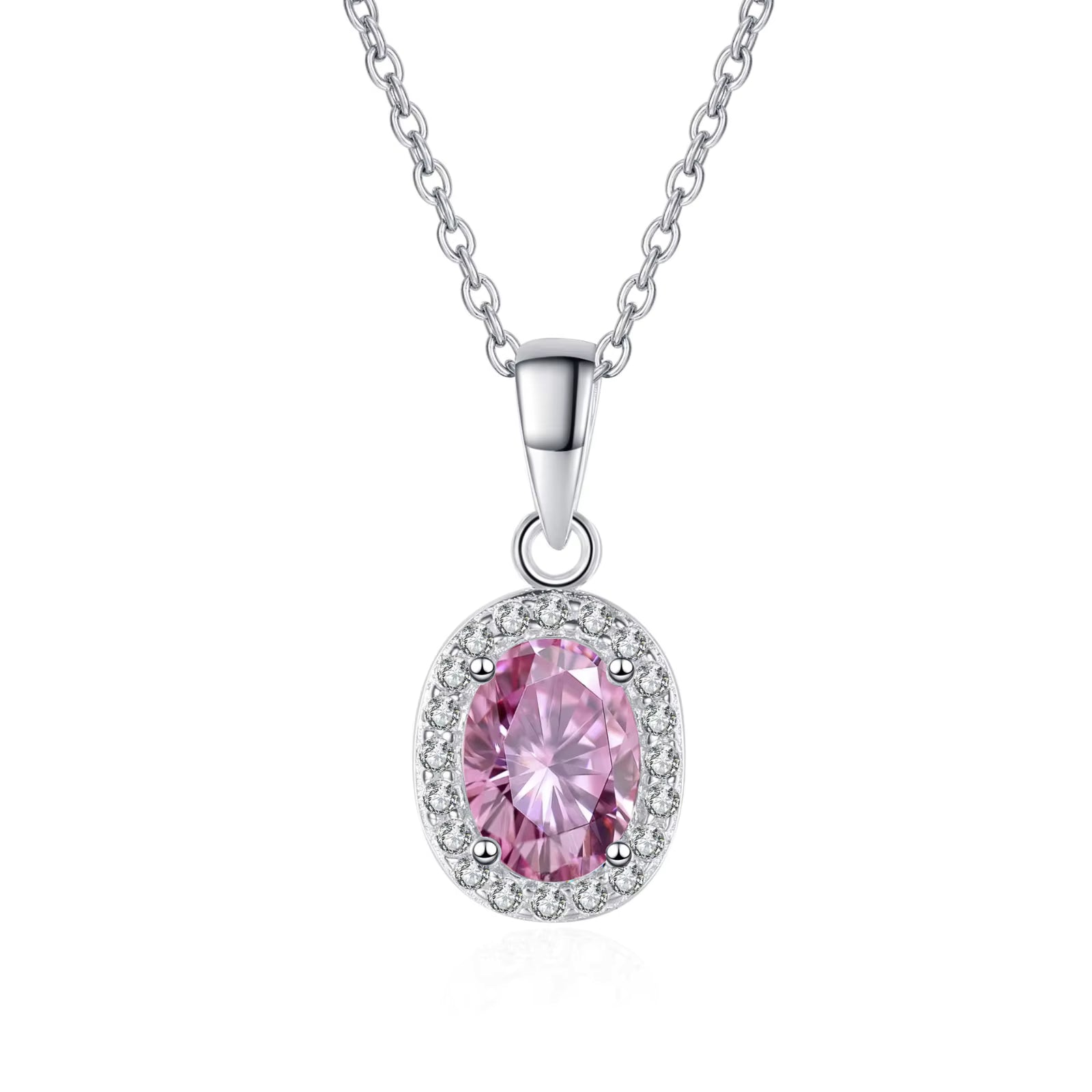 Vixonna Women's Moissanite Pendant Necklace 1ct D Color 925 Silver