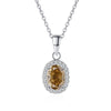 Vixonna Women's Moissanite Pendant Necklace 1ct D Color 925 Silver
