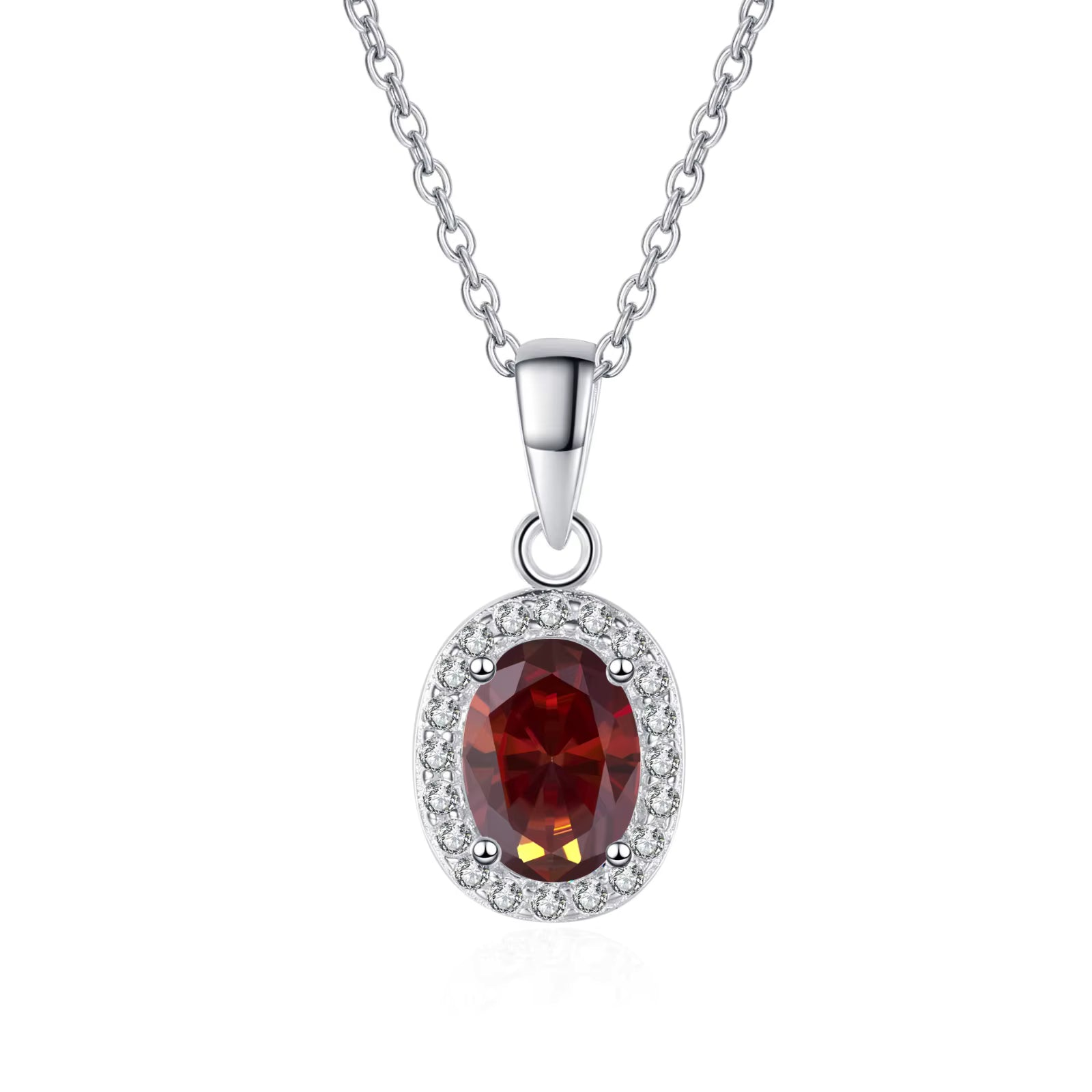 Vixonna Women's Moissanite Pendant Necklace 1ct D Color 925 Silver