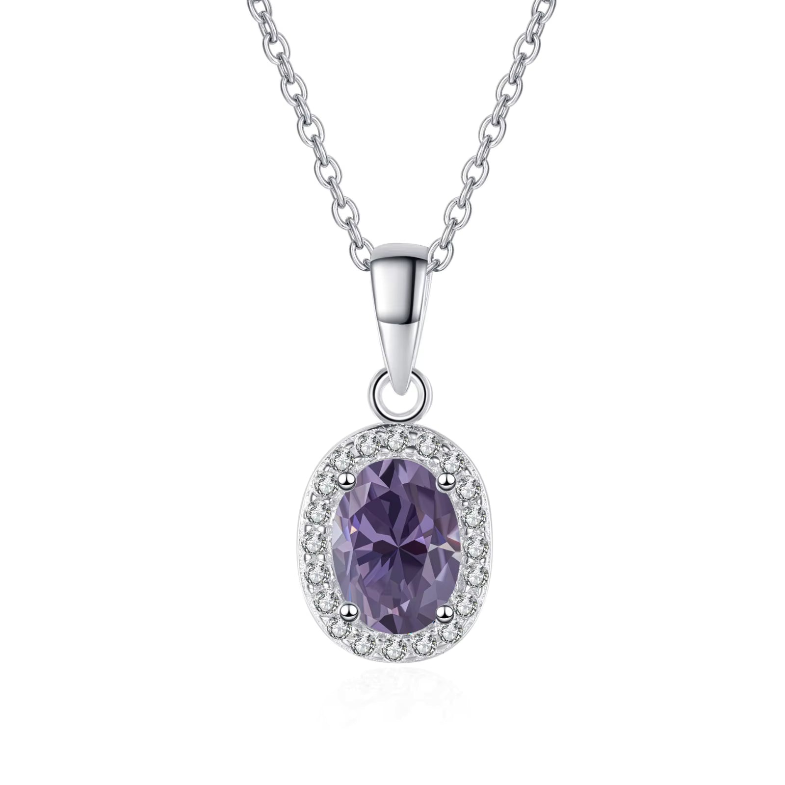 Vixonna Women's Moissanite Pendant Necklace 1ct D Color 925 Silver