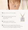 Vixonna Women's Moissanite Pendant Necklace 3ct D Color VVS1 Princess Cut