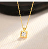 Vixonna Women's Moissanite Pendant Necklace 3ct D Color VVS1 Princess Cut