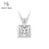 Vixonna Women's Moissanite Pendant Necklace 3ct D Color VVS1 Princess Cut
