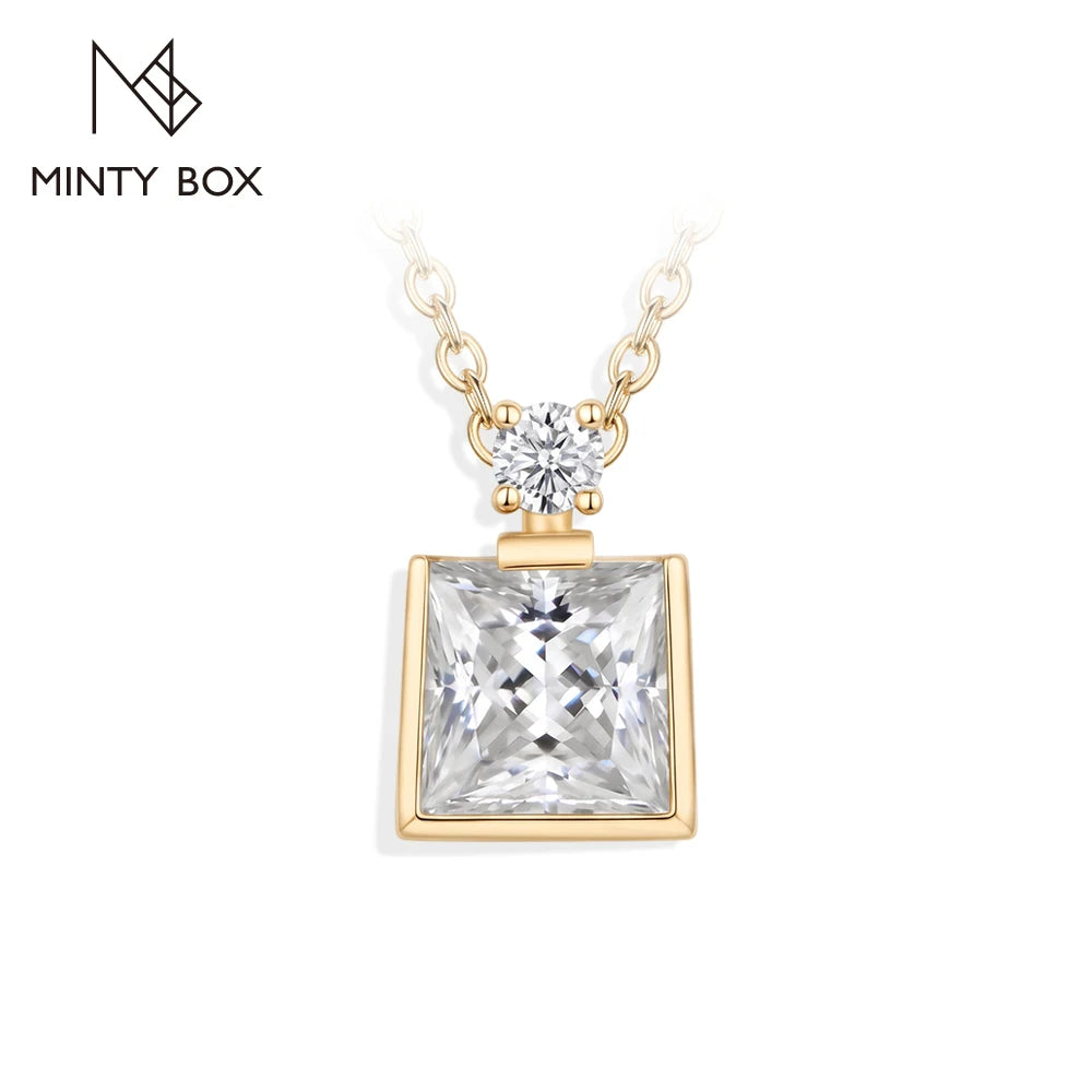 Vixonna Women's Moissanite Pendant Necklace 3ct D Color VVS1 Princess Cut