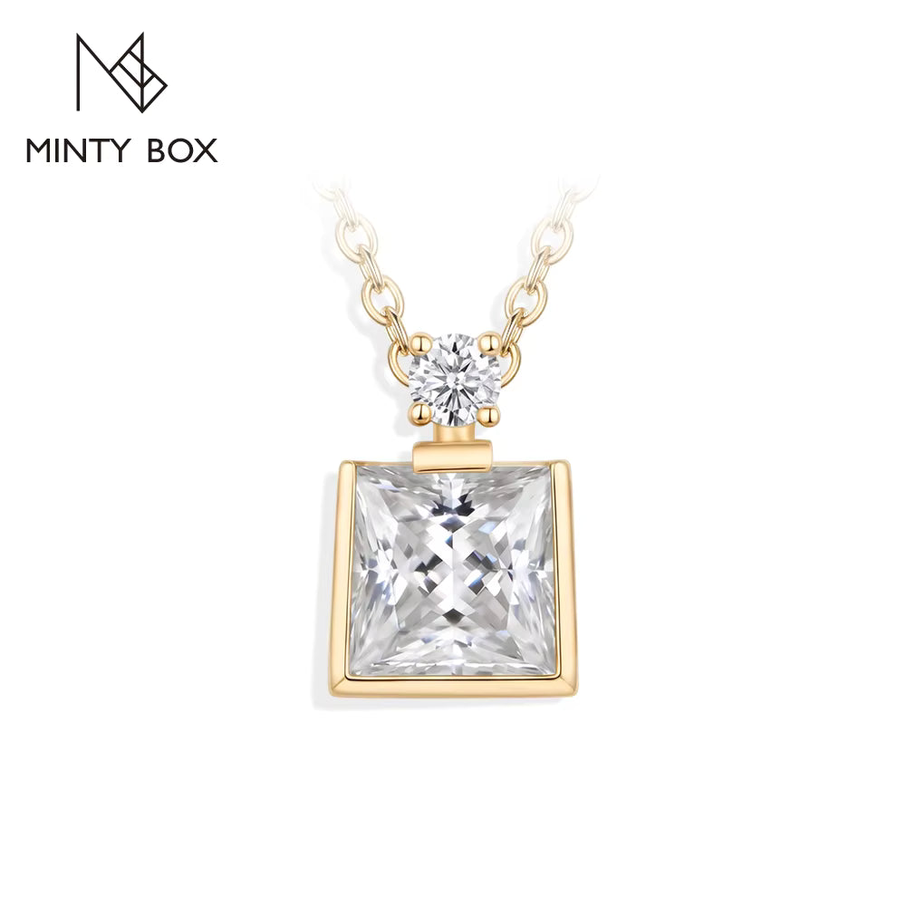 Vixonna Women's Moissanite Pendant Necklace 3ct D Color VVS1 Princess Cut