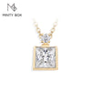 Vixonna Women's Moissanite Pendant Necklace 3ct D Color VVS1 Princess Cut