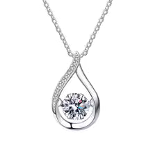 Vixonna Women's Moissanite Pendant Necklace 925 Silver 18k White Gold Plated