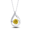 Vixonna Women's Moissanite Pendant Necklace 925 Silver 18k White Gold Plated