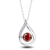 Vixonna Women's Moissanite Pendant Necklace 925 Silver 18k White Gold Plated