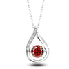 Vixonna Women's Moissanite Pendant Necklace 925 Silver 18k White Gold Plated