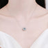 Vixonna Women's Moissanite Pendant Necklace 925 Silver 1ct D Color VVS1
