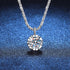 Vixonna Women's Moissanite Pendant Necklace 925 Silver D Color VVS1