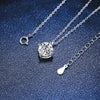Vixonna Women's Moissanite Pendant Necklace 925 Silver D Color VVS1