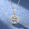 Vixonna Women's Moissanite Pendant Necklace 925 Silver D Color VVS1