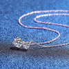 Vixonna Women's Moissanite Pendant Necklace 925 Silver D Color VVS1