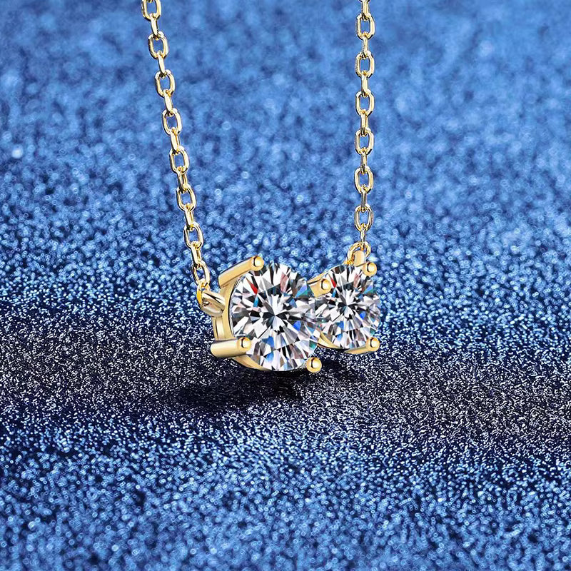 Vixonna Women's Moissanite Pendant Necklace 925 Silver D Color VVS1