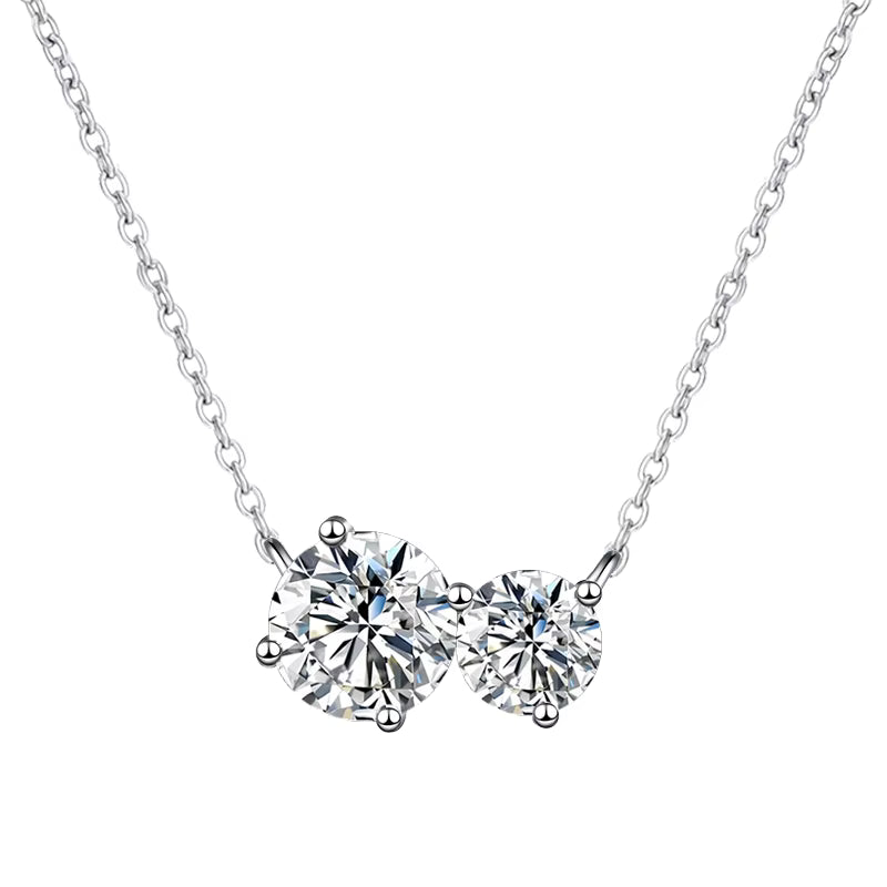 Vixonna Women's Moissanite Pendant Necklace 925 Silver D Color VVS1