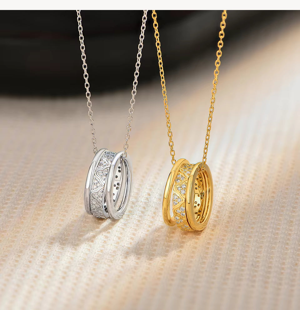 Vixonna Women's Moissanite Pendant Necklace 925 Silver D Color VVS1