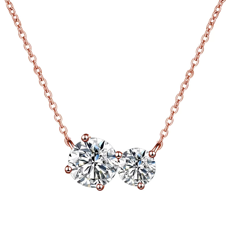 Vixonna Women's Moissanite Pendant Necklace 925 Silver D Color VVS1