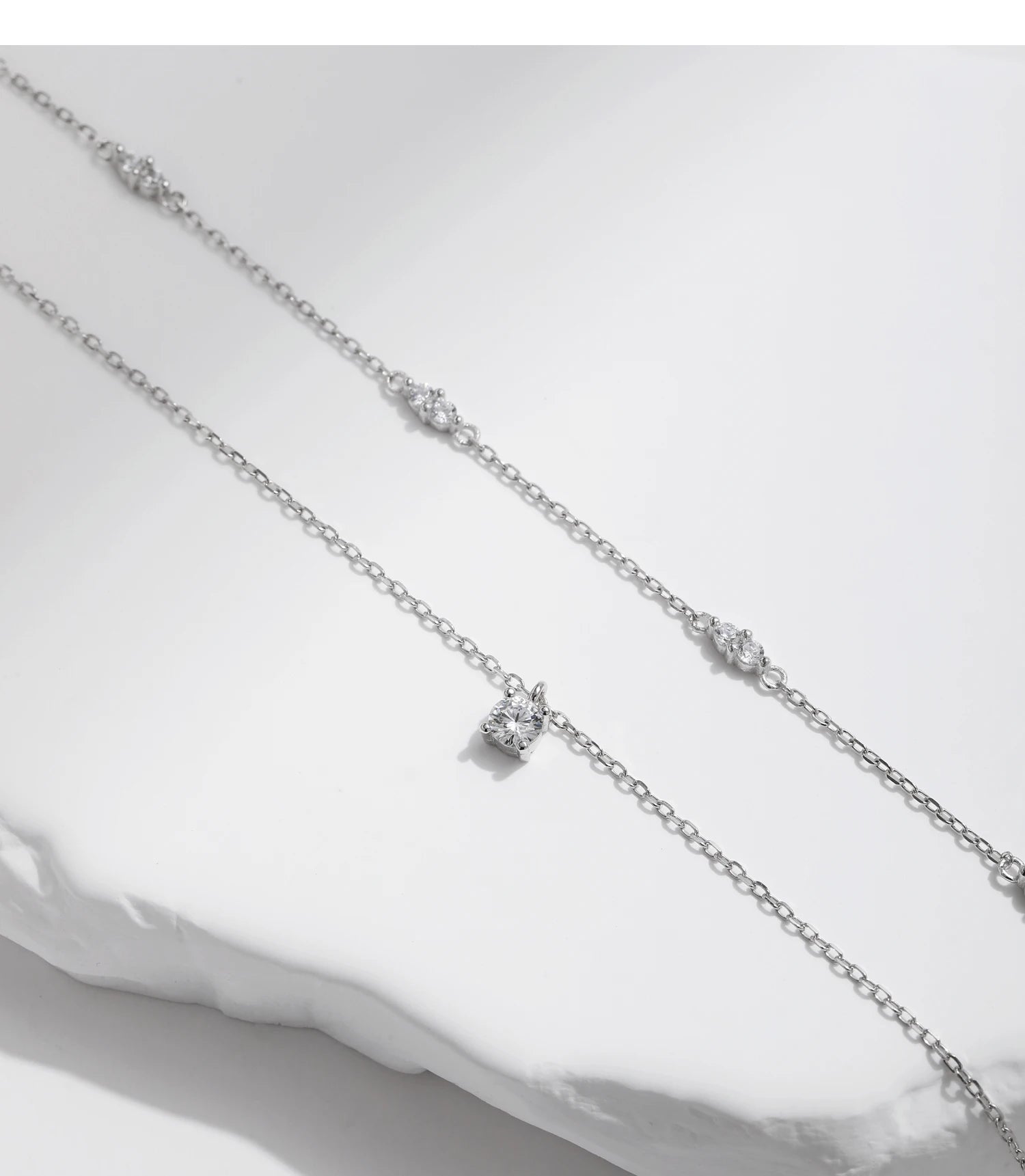 Vixonna Women's Moissanite Pendant Necklace 925 Silver D Color VVS1
