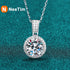 Vixonna Women's Moissanite Pendant Necklace 925 Silver D Color VVS1
