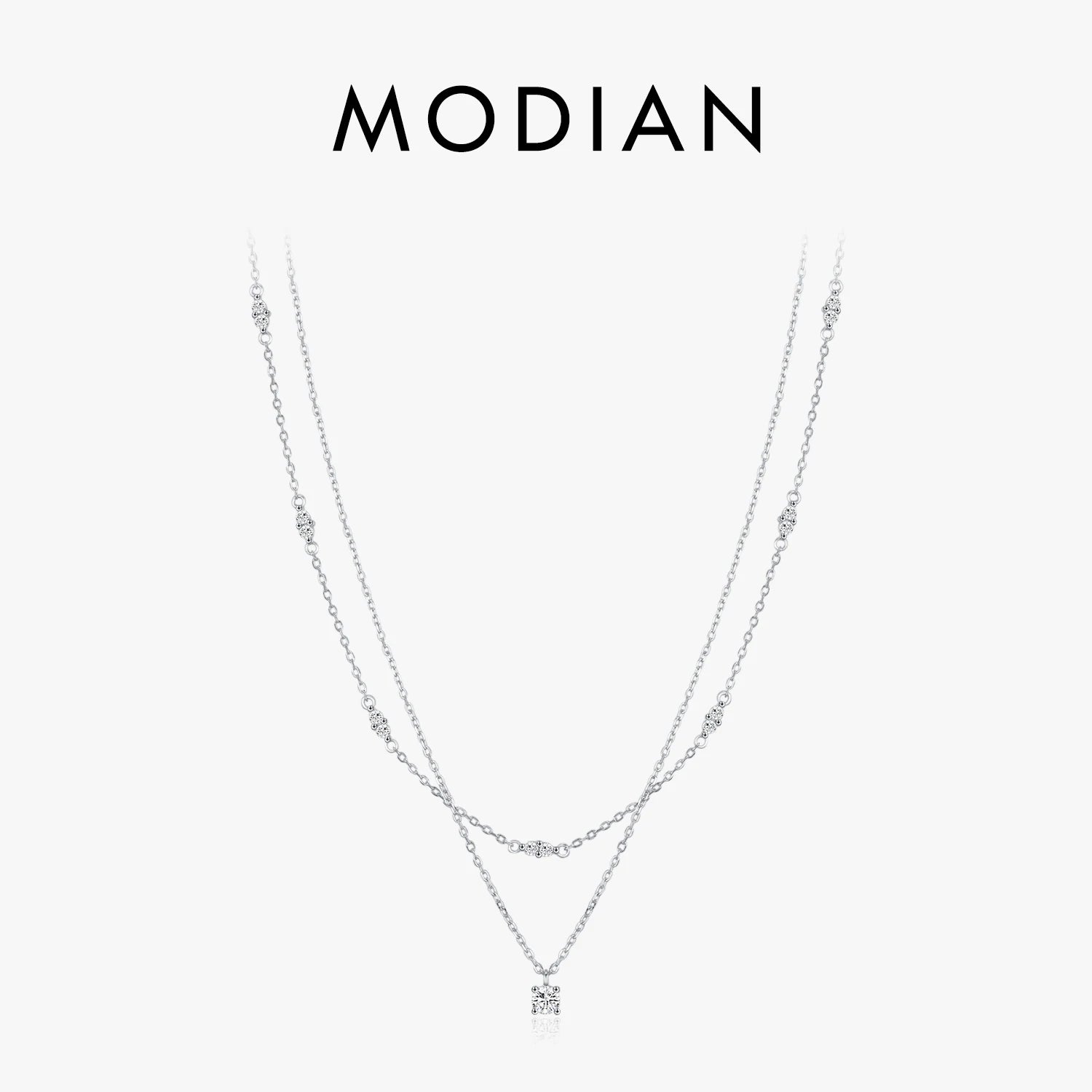 Vixonna Women's Moissanite Pendant Necklace 925 Silver D Color VVS1