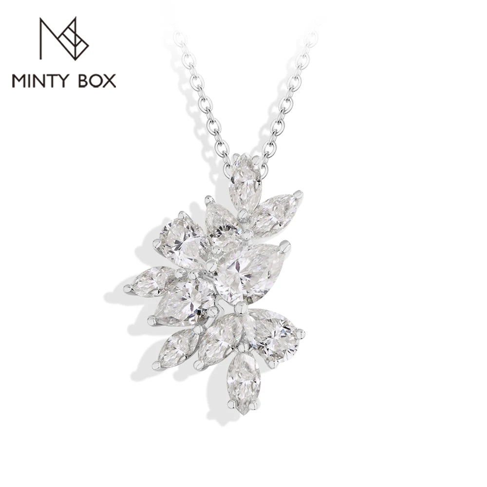 Vixonna Women's Moissanite Pendant Necklace 925 Silver D Color VVS1
