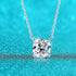 Vixonna Women's Moissanite Pendant Necklace 925 Silver D Color VVS1