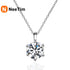 Vixonna Women's Moissanite Pendant Necklace 925 Silver D Color VVS1